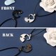 thumbnail image 4 of UBIUO Cat Yin Yang Necklaces for Women Men Girls, Stainless Steel Couples Puzzle BFF Necklace for 2, Cat Lovers Gifts Round Cat | Black&White -, 4 of 4