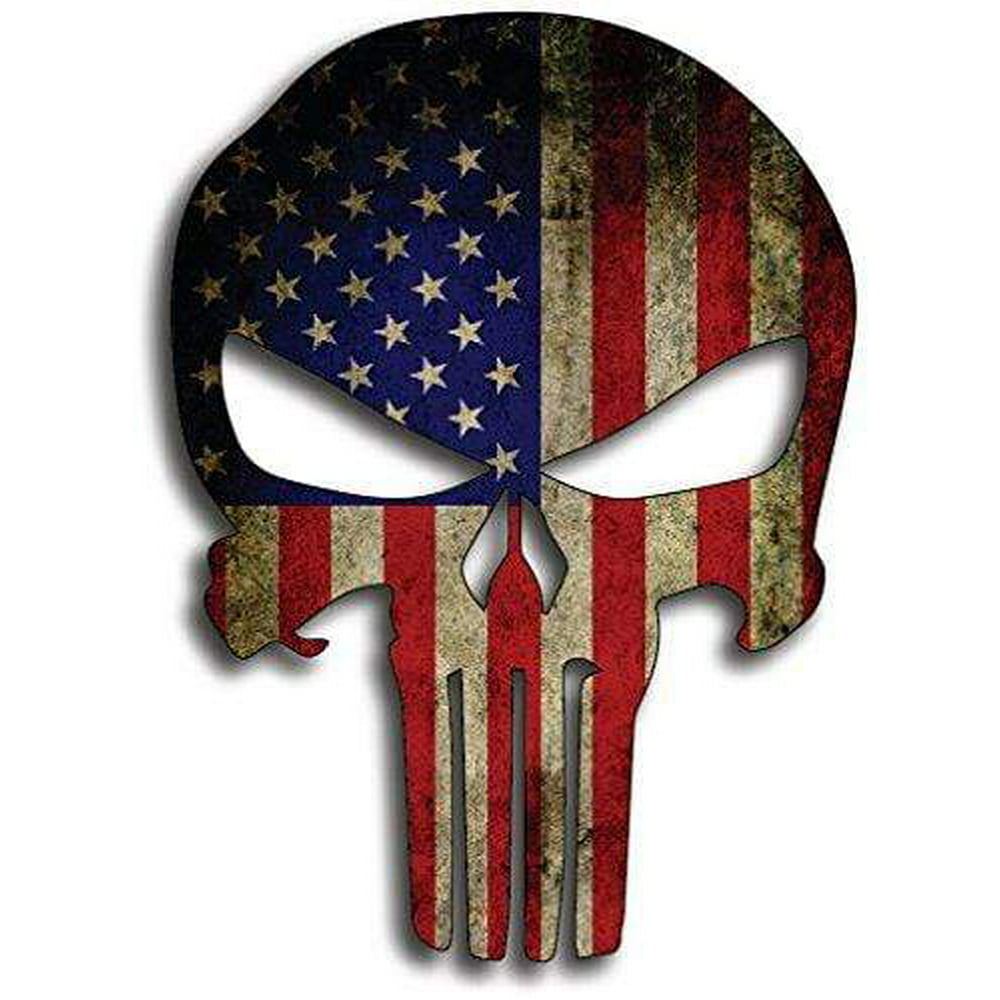 Punisher Skull American Flag Vinyl Decal Stickers Car Truck Sniper