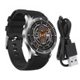 thumbnail image 1 of Reloj deportivo inteligente Pulsera de fitness impermeable Monitor de ritmo cardíaco recargable por USBNegro, 1 of 8