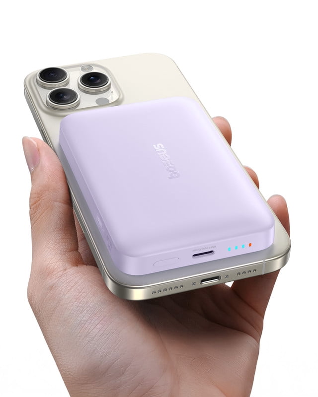 Baseus Wireless Power Bank 10000mAh Magnetic Portable Charger 22.5W MagSafe Charger, Purple