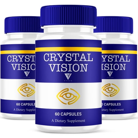 (3 Pack) Crystal Vision Eye Care, Crystal Vision Supplement (180 Capsules)