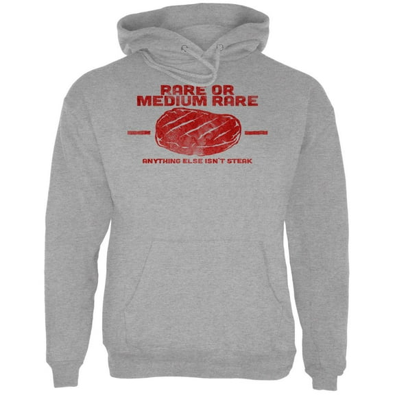 Steak Rare of Medium Rare Mens Hoodie Storm Grey X-LG