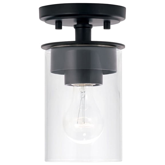 Capital Lighting 246811MB-532 Mason 5" Wide Semi-Flush Ceiling Fixture / Pendant - Black