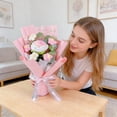 thumbnail image 3 of Crochet Flower Rose Bouquet,Handmade Artificial Flower, Lifelike & No Maintenance, Versatile Home Decor for Living Room, Wedding Party Centerpiece, Ready-to-Use Gift, 3 of 3