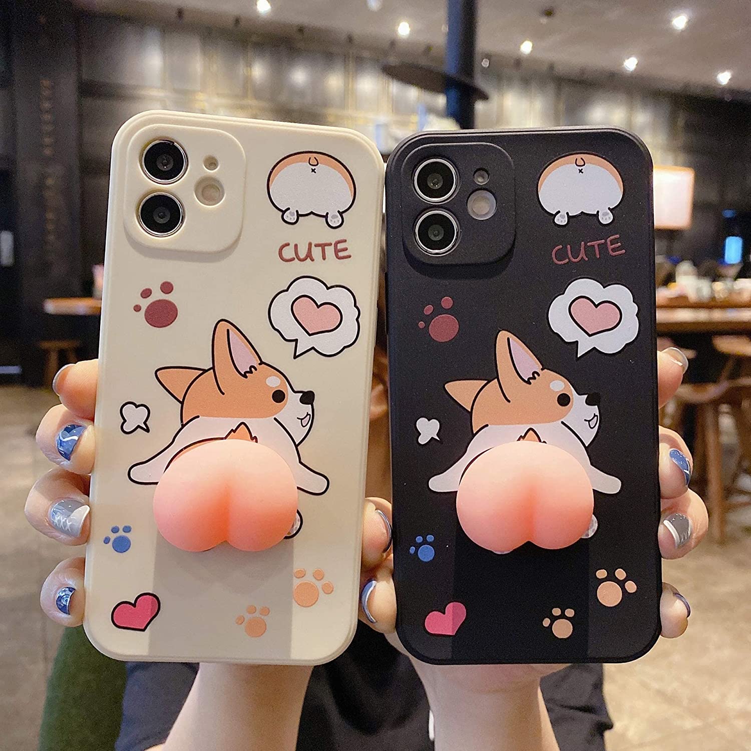 Custodia Yoedge Per IPhone 13 6,1″ – Morbida Trasparente Con Motivo Corgi – Silicone TPU Antiurto Sottile
