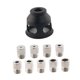 thumbnail image 3 of Kit de guía de broca autocentrante de 2-10 mm, buscador de centro de aleación de aluminio, perforadora vertical portátil con bujes de broca Negro, 3 of 8