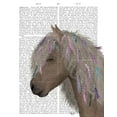 thumbnail image 2 of Fab Funky 20x24 White Modern Wood Framed Museum Art Print Titled - Horse Beige with Ribbons, 2 of 4