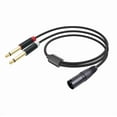 thumbnail image 3 of XLR Male to Dual 1/4 inch Y Splitter Cable,Male XLR to Double 6.35mm Mono TS Plug Mic Audio Converter Adapter Cord, 3 of 9