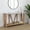Warm Oak/Concrete, variant on Merrick Lane Modern Farmhouse Engineered Wood Sofa Table with Wood Bracing and Lower Shelf in Warm Oak with Faux Marble Top