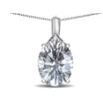 thumbnail image 2 of Star K� Expressions Large 12x10mm Oval Genuine White Topaz Pendant Necklace, 2 of 9