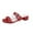 Red Sandals for Women, variant on Hopeusnice Women's Sandals Non-Slip Breathable Block Heel PU Materials Summer Shoes Soft Trendy Open Toe Sandals Shoes for Beach Flexible Walking Shoes Pink 37