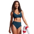 thumbnail image 3 of Bombacha de Bikini CRZ YOGA Cintura Alta con Lazos Laterales Ajustables Azul S, 3 of 5