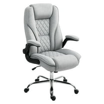 SAZYY Executive Office Chair, Ergonomic Desk Chair with Adjustable Armrest, High Back Fabric Computer Chair for Home Office Support, Gray