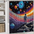 thumbnail image 5 of Shower Curtain 4 Piece Set Colorful Modern Astronaut Space with Non-Slip Rugs Toilet Lid Cover And Bath Mat Cartoon Planet Astronaut Outer Space Bathroom Shower Curtains Sets 72inch X 72inch, 5 of 8