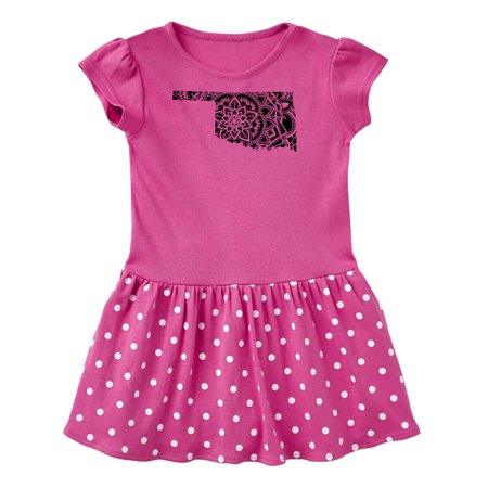 

Inktastic Oklahoma Silhouette Mandala Gift Toddler Girl Dress