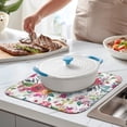 thumbnail image 2 of Microfibre Drying Mat for Kitchen Pioneer Dish Drying Drainer Mat Absorbent Colorful Floral Drying Mat Washing Up for Glass, Plate & Cup 16inch X 18inch, 2 of 7