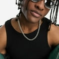 thumbnail image 3 of Suplight Mens Hip Hop Necklace 3mm Miami Unisex Curb Cuban Link Chain，316L Stainless Steel, 3 of 9