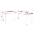 thumbnail image 3 of Regency Kee 60" L-Desk with 42" Return, Maple/Chrome, 3 of 4