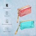 thumbnail image 4 of 2 pieces transparent cosmetic bag, portable toiletry bag, travel storage bag-type:style1;, 4 of 5