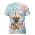 thumbnail image 2 of Happy Birthday Cute Puppy Mastiff with Cake Gifts Party Hat All Over Print 3D Shirt Unisex Merch Mastiffs Dog Lover Gifts Idea - 00029, 2 of 6