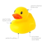 Infantino Fun Time Duck Baby Bath Toy, Squeezable Floating Duck, BPA-Free, Infant & Toddler Bath Toy, Yellow