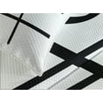 thumbnail image 4 of Ambesonne Xo Quilted Bedspread Set 3 Pcs, Game Hobby Pattern, Queen Size, Black and White, 4 of 5