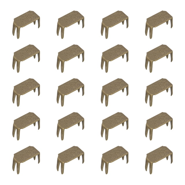 Unique Bargains 20Pack Zipper Stoppers, #10 Top & Bottom Stops for Rescue Repair, Bronze Tone
