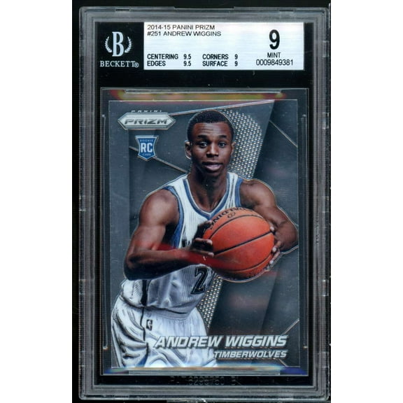 Andrew Wiggins Rookie Card 2014-15 Panini Prizm #251 BGS 9 (9.5 9 9.5 9)