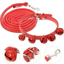 LOLIPPYY Dog Leash Rope Collar with Handle Red 1 Set for Pets Walking Dogs