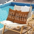 thumbnail image 5 of Outdoor Pillow Covers 18x18 Inch Set of 2 Hello Sunshine Decor Rust Waterproof Summer Outdoor Pillowcases Decor for Patio Funiture Garden Sofa Couch 020L18, 5 of 6