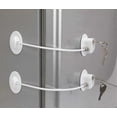 thumbnail image 1 of 2 Pack Refrigerator Lock With 4 Keys, Refrigerator Lock Dorm Freezer Door Lock And Child Safety Cabinet Lock With Strong Adhesive.., 1 of 5