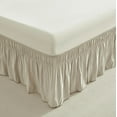 thumbnail image 3 of Nvzi 1-piece taupe elastic bed skirt, adjustable dust-proof ruffles, tool free installation, machine washable breathable bed skirt, suitable for bedroom decoration, King：78*80+15inch, 3 of 3
