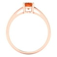 thumbnail image 4 of 1 ct Oval Cut Simulated Red Diamond Solitaire Engagement Ring for Women in 18K Rose Gold, 4 of 5
