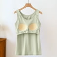 thumbnail image 6 of Ohufall Women's Cotton Pajama Tank Tops with Chest Pads Summer Solid Casual Sleeveless Crew Neck Pj Shirt Soft Comfy Home Sleepwear for Women, 6 of 6