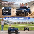 thumbnail image 4 of Licensed Ford Bronco 24V 2 Seater Truck Battery Powered Ride on with Remote Control & Bluetooth, Electric Car for Kids Toddler, Blue, 4 of 9