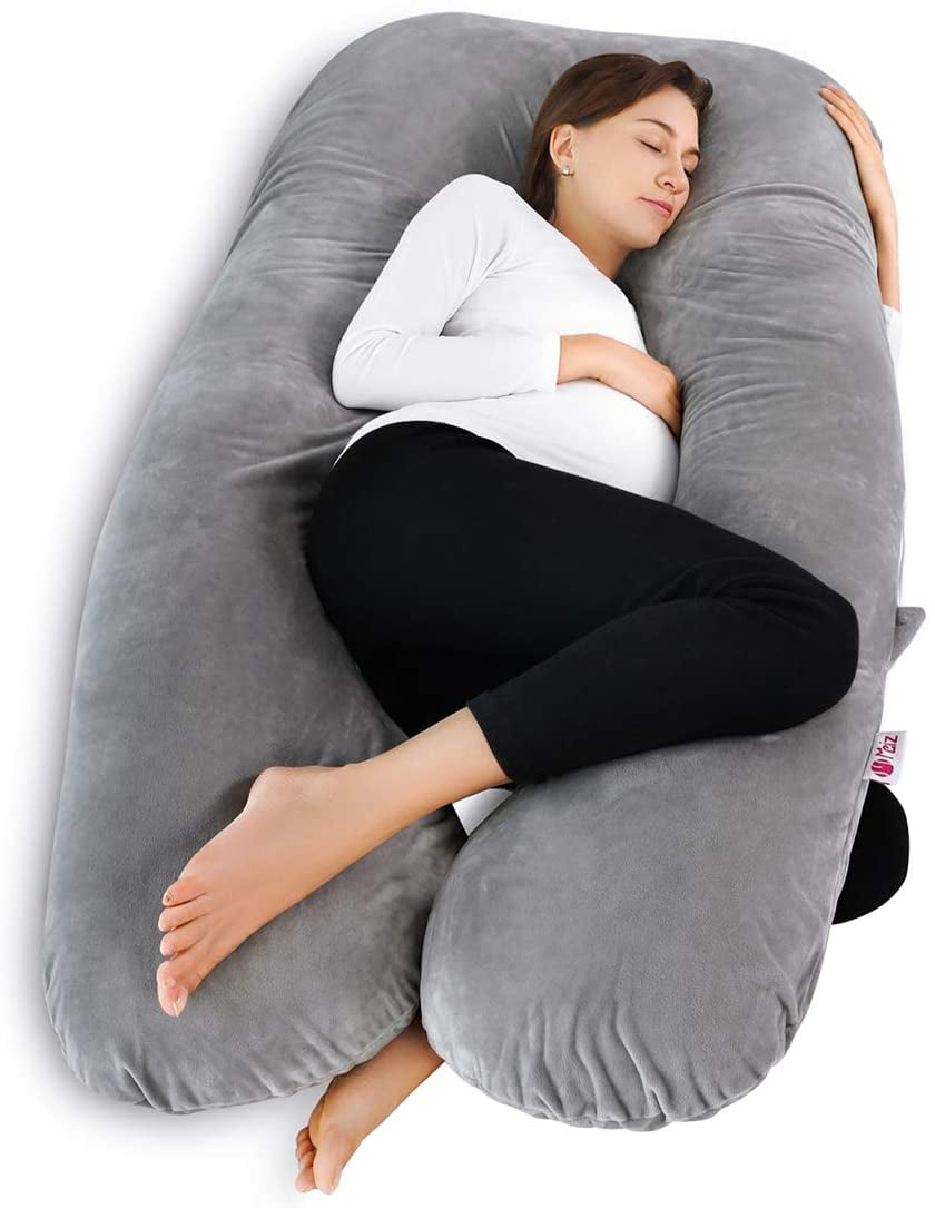 U Shaped Pregnancy Body Pillow with Zipper Removable Cove Meiz Pregnancy Pillow 