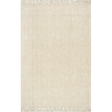 nuLOOM Hand Woven Don Jute With Fringe Area Rug or Runner