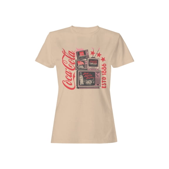 Officially Licensed Coca Cola Retro Americana Design Women's T-shirt