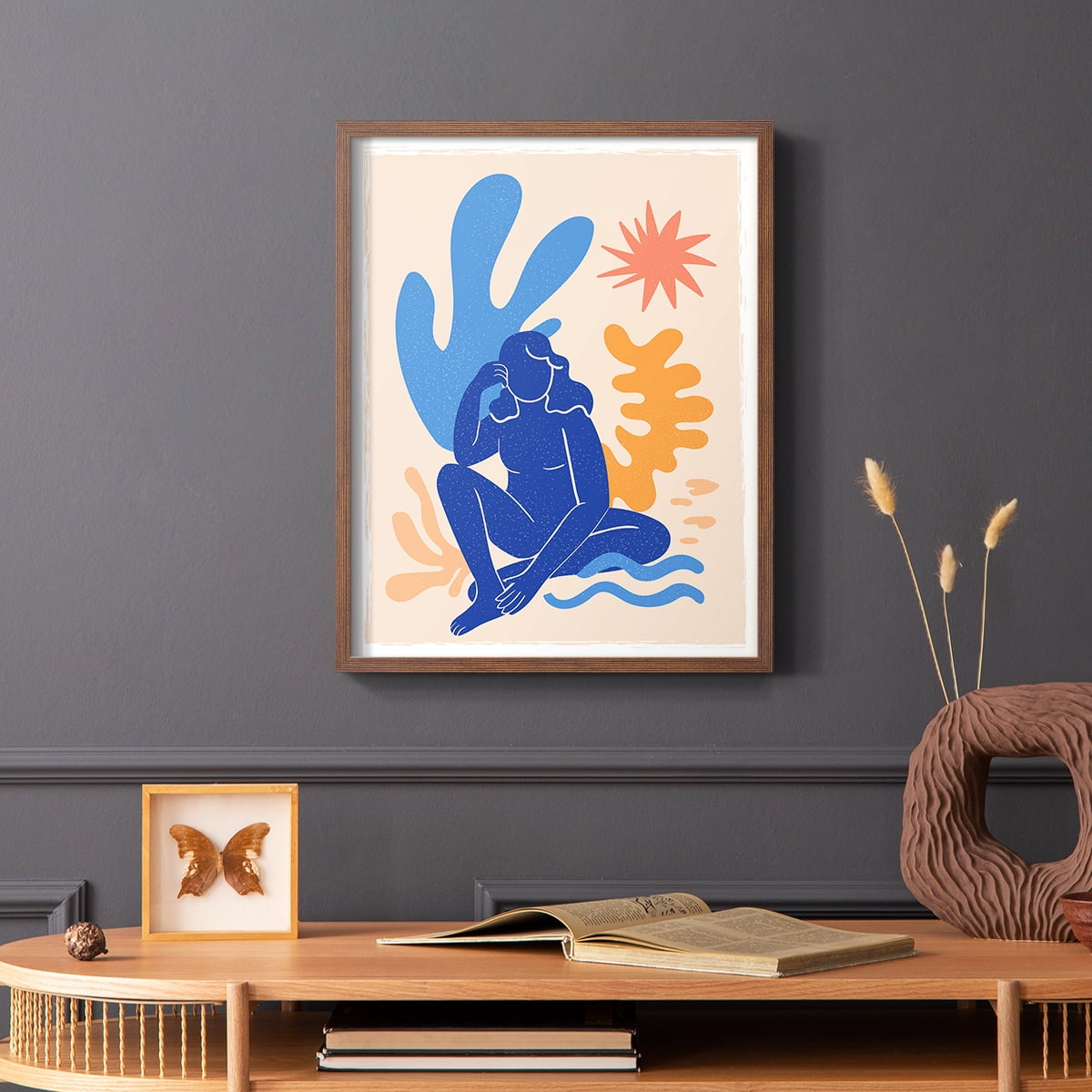 Matisse CCCLXIII in Brown Solid Wood 8 x 10 Framed Print