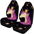 thumbnail image 1 of ABPHQTO Juego de 2 fundas de asiento de coche Unicorn Universal Auto Asientos delanteros Protector para coche, SUV sedán, camión, 1 of 3