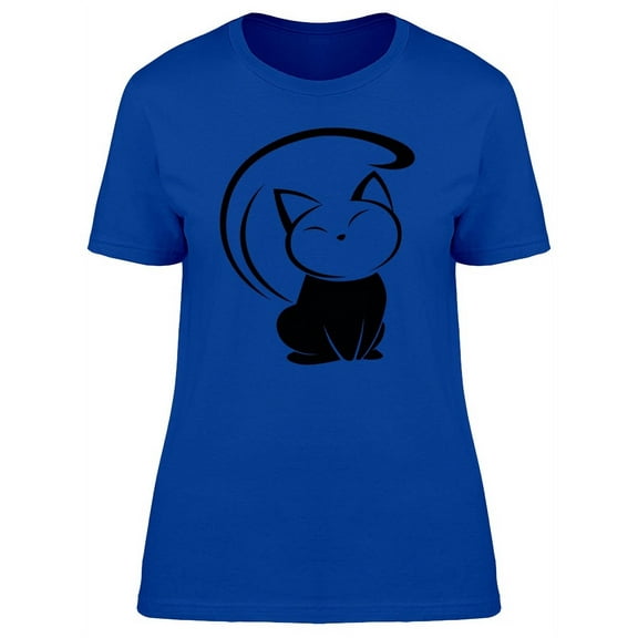 Cat Wagging Tail T-Shirt Women -Image by Shutterstock, Female Large