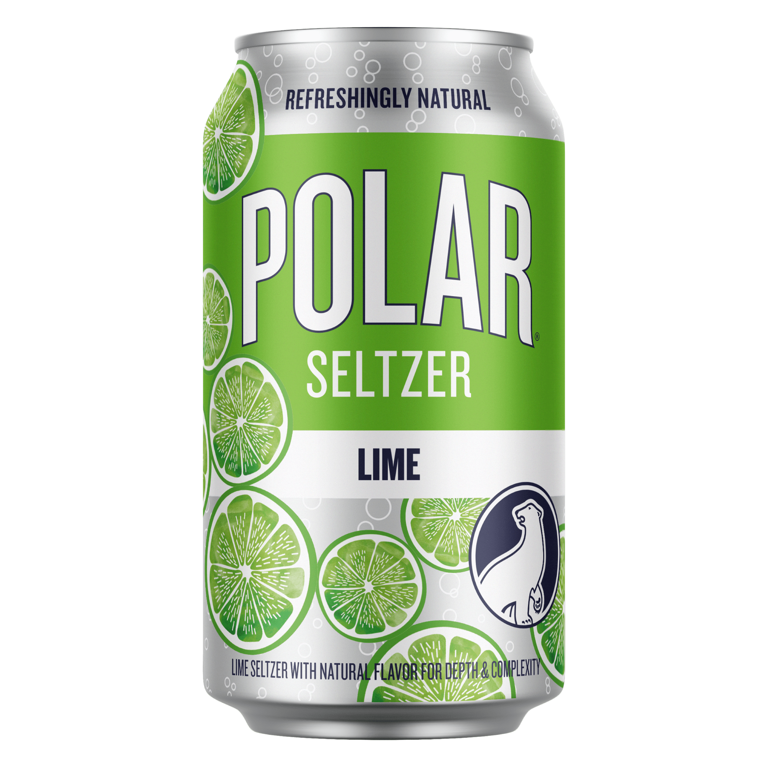 Polar Zero Calorie Lime Sparkling Seltzer Water, 12 fl oz, 18 Pack Cans