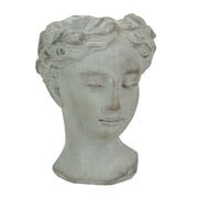 Mayrich 6 inch Weathered Gray Greek Lady Statue Wall Mount Cement Head Planter