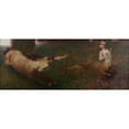 thumbnail image 2 of Franz von Stuck 18x10 Gold Ornate Wood Frame and Double Matted Museum Art Print Titled - Fantastic Hunt (Before 1890), 2 of 4