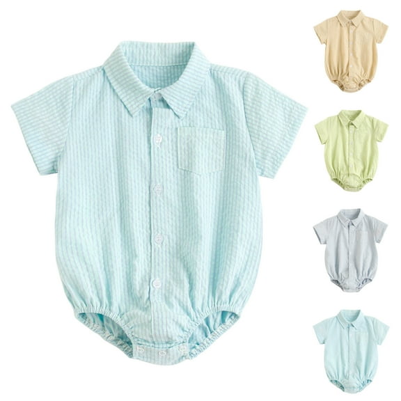 Bovxnpu Baby Girl Bodysuit, Infant Baby Cotton Bodysuits, Children's Summer Boys Baby Jumpsuit Cotton Short Sleeves Crawling Clothes 12-18 Months