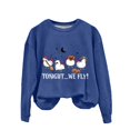 thumbnail image 4 of YVNAURA Women's “Ladies Tonight WE FLY” Letter Print Hoodie Oversized Witch Halloween Pullover Sweatshirt Hocus Pocus Graphic Top for Spooky Season Party Daily Wear 1 Pack, Blue,S, 4 of 4