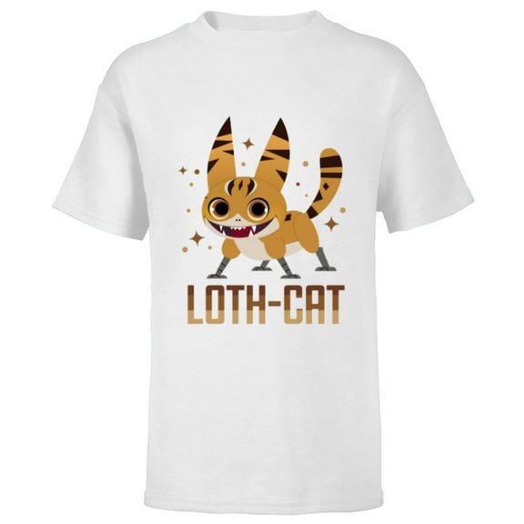 Star Wars Galaxy of Creatures Galactic Pals Happy Loth-Cat - Short Sleeve T-Shirt for Kids - Customized-White