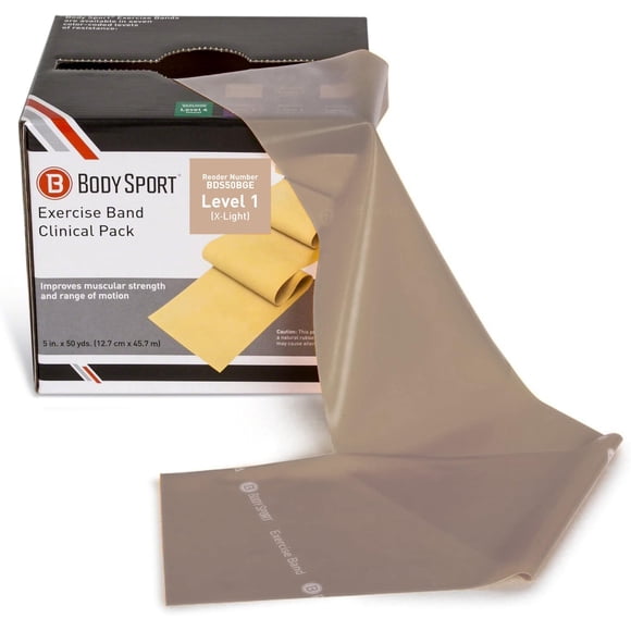 Bandas de Resistencia Body Sport BDS50BGE Rollo 50 Yardas Tension Extra Ligera