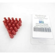 Red Halma Game Pawns 24mm x 13mm (15/16in x 1/2in) Pack of 20 Wondertrail