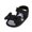 Black, variant on Penkiiy Baby Toddler Infant Girls Soft Open Toe Summer Sandals Flower Princess Flat Shoes Black for 9-12 Months
